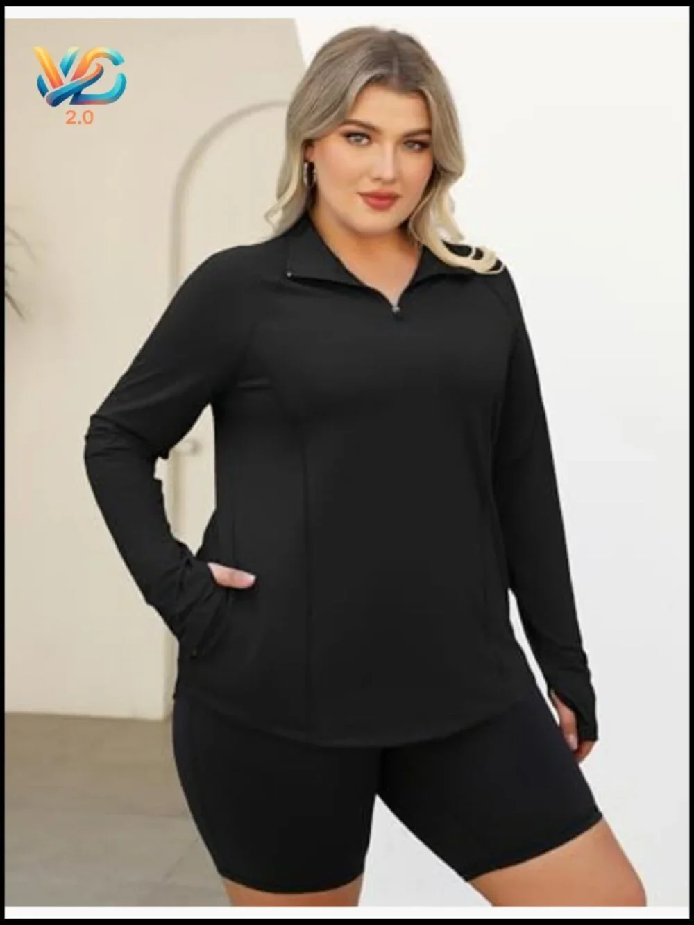 Women's Long Sleeve 1/4 Zip Rash Guard UPF 50+ Quick Dry Sun Protection Shirt